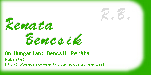 renata bencsik business card